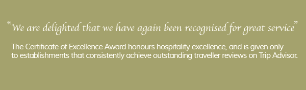 Kingsknowes Hotel Certificate of Excellence Winner 2016